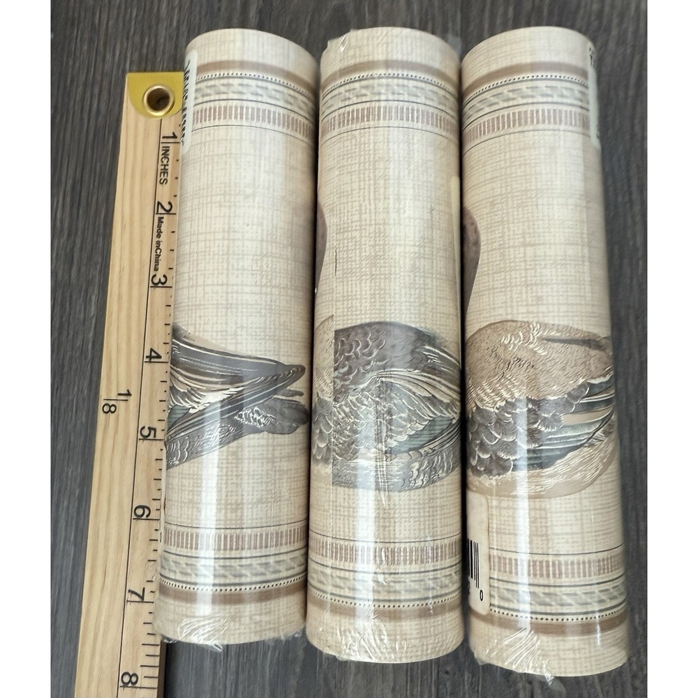 3 New Vintage Rolls Of Duck Wall Paper Border Prepared 5 Yards Each Cottage Core - Picture 3 of 8